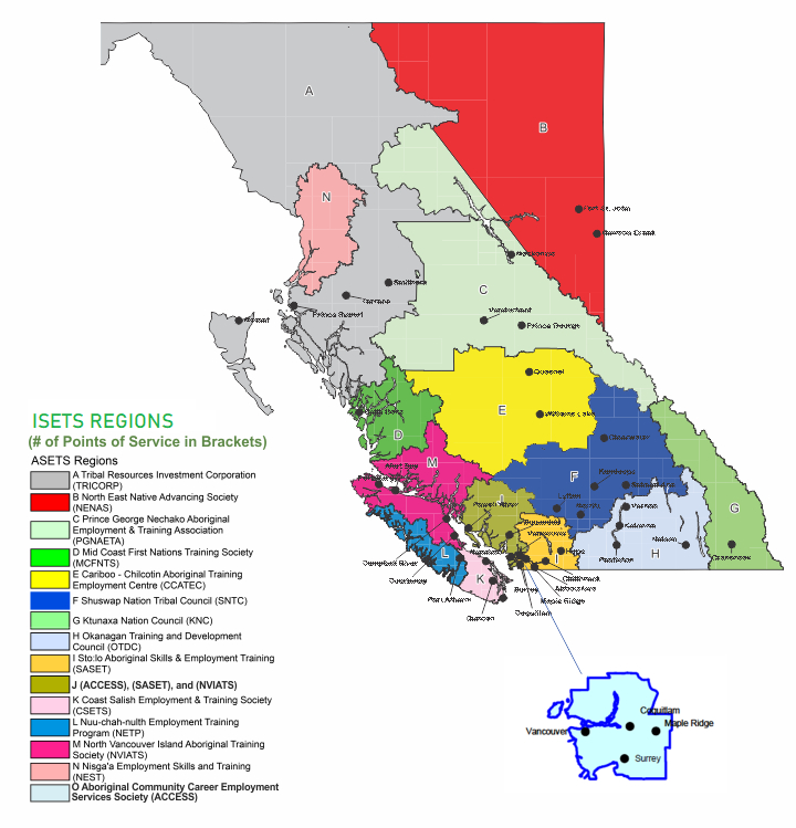 bcateam first nations Isets regions